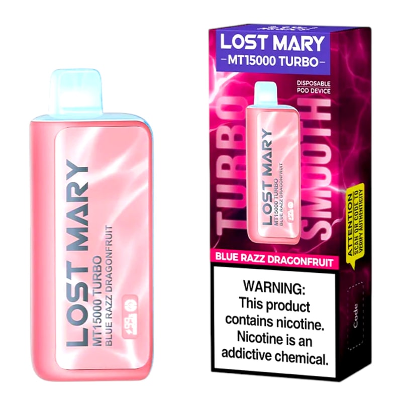 Lost Mary MT15000 Turbo 5ct Box-Blue Razz Dragonfruit
