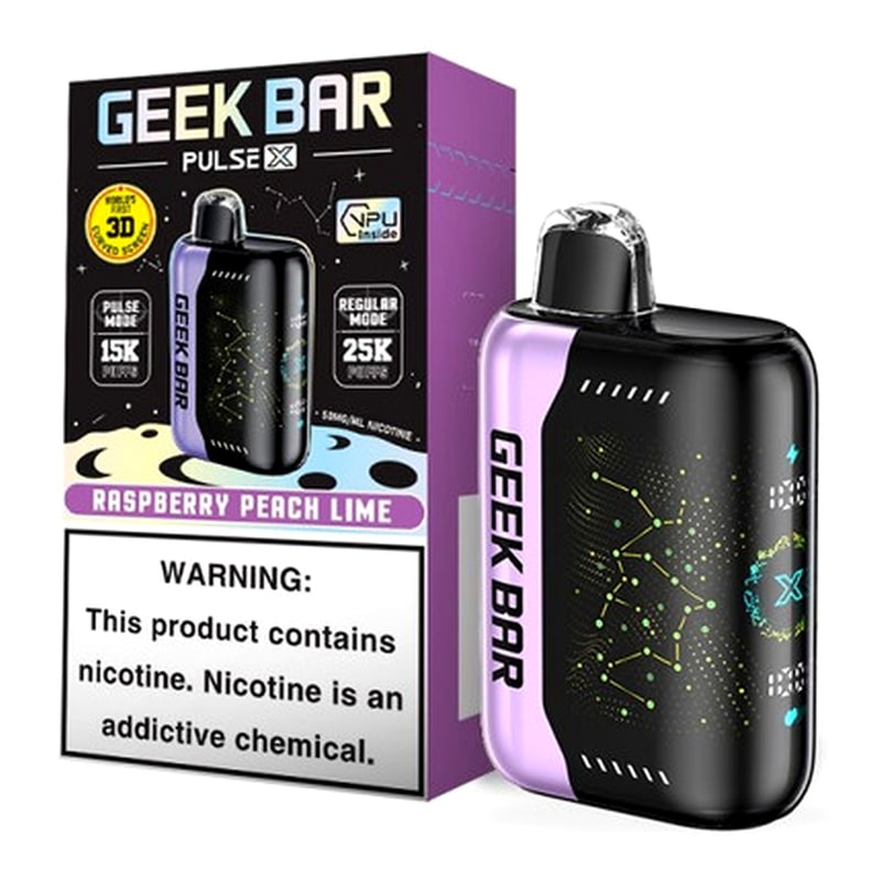 Geek Bar Pulse X 25000 5ct Box-Raspberry Peach Lime