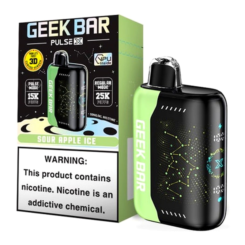 Geek Bar Pulse X 25000 5ct Box - Sour Apple Ice