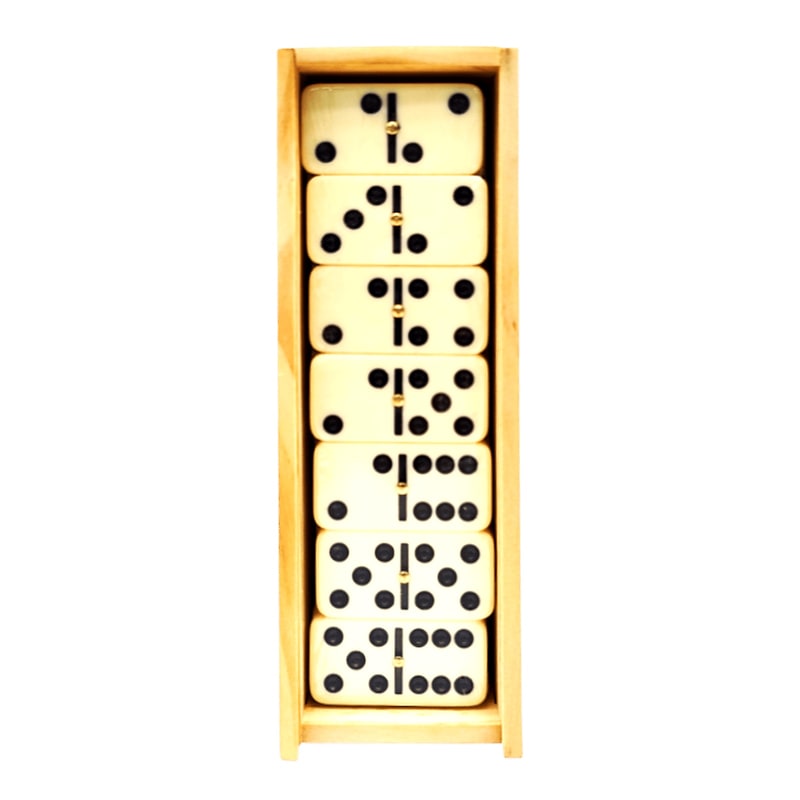Dominoes Wooden Box 28ct