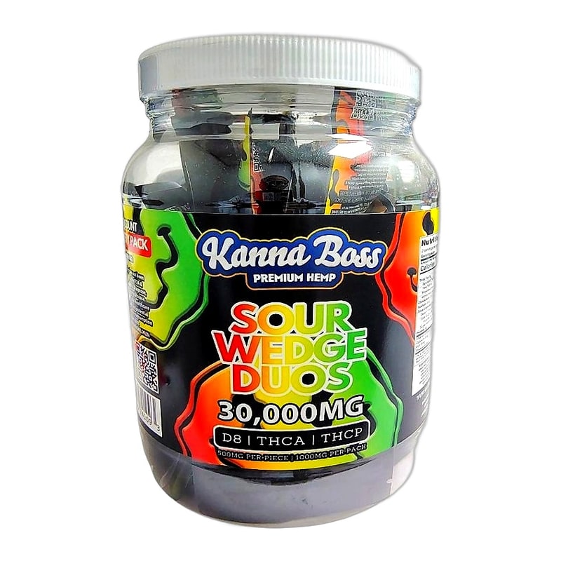 Kanna-Boss Sour Wedge Duos 30000mg 30ct Jar
