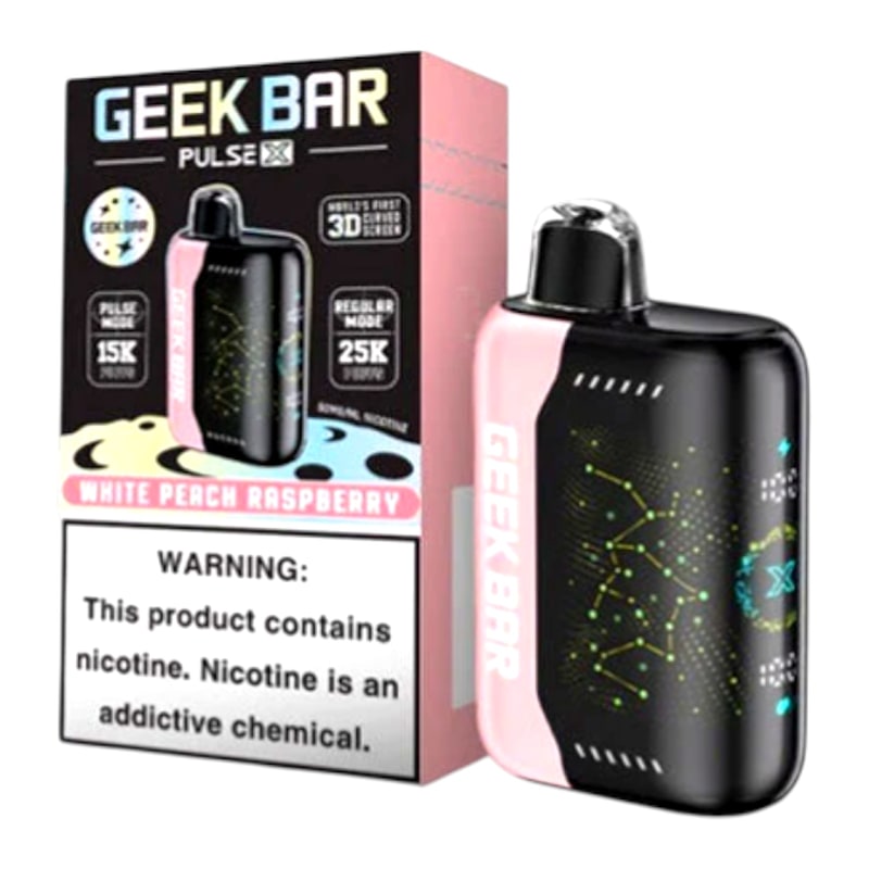 Geek Bar Pulse X 25000 5ct Box-White Peach Raspberry