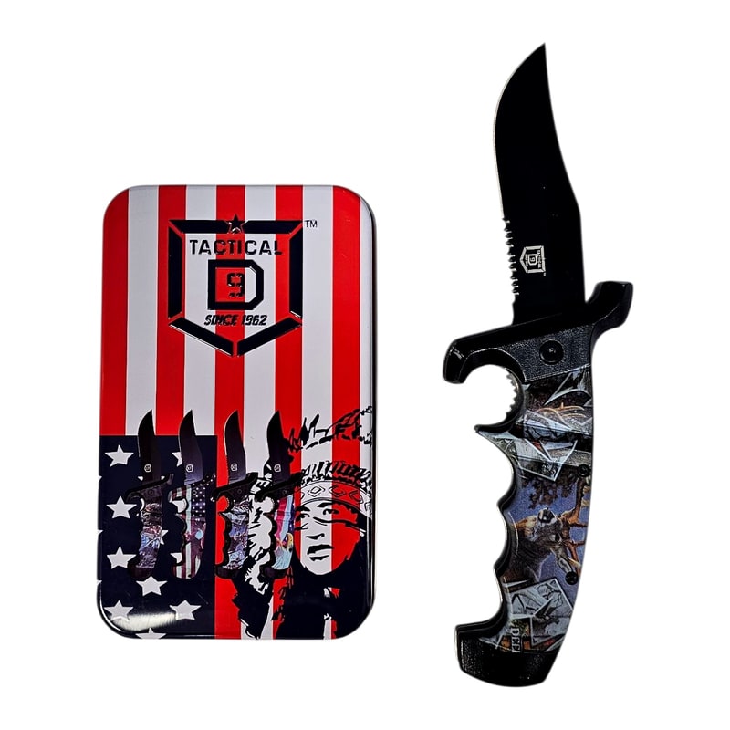Knife with Metal Box