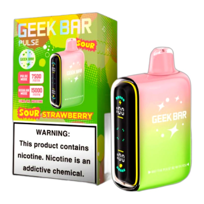 Geek Bar Pulse 15000 5ct Box-Sour Strawberry