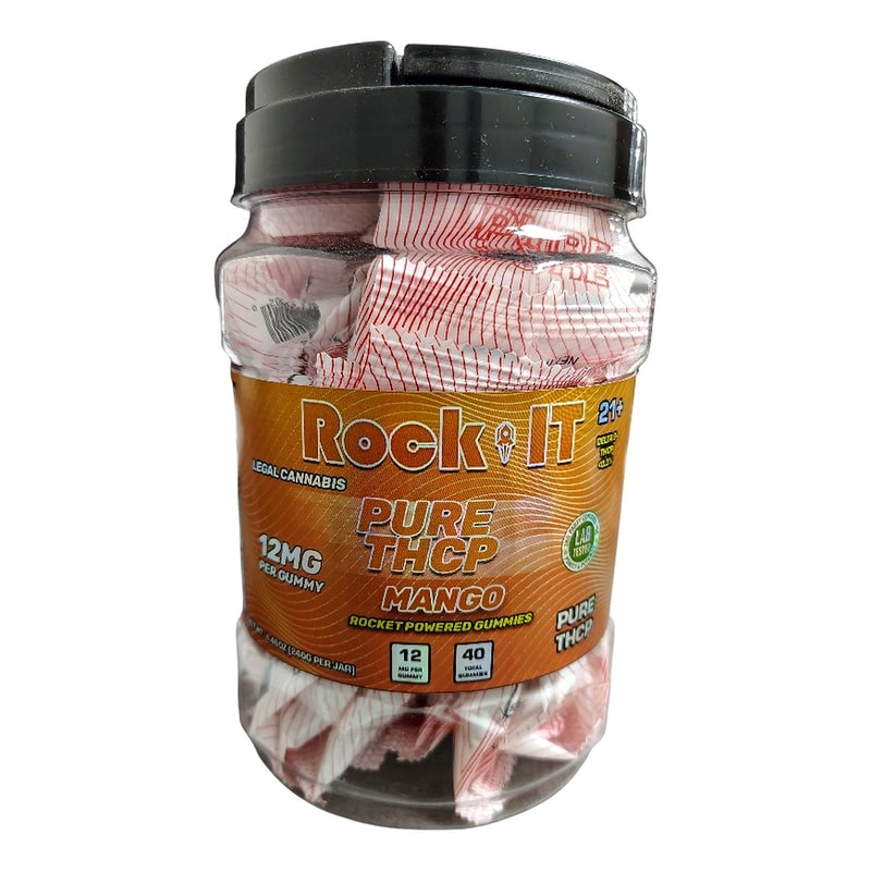 Rock It Pure THCP Gummies 12mg 40ct Jar-Mango