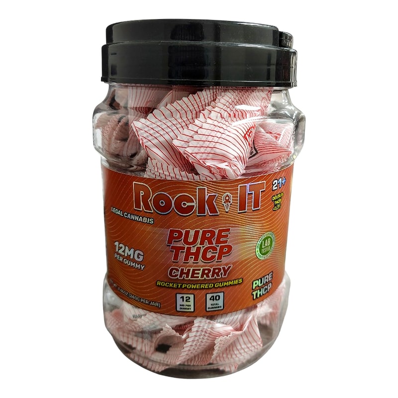 Rock It Pure THCP Gummies 12mg 40ct Jar-Cherry