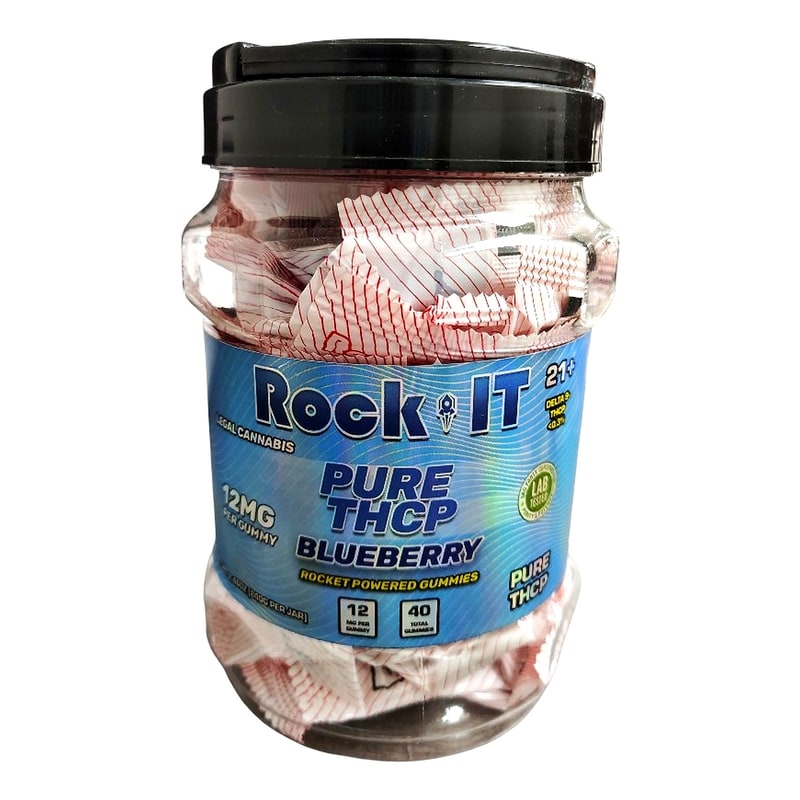 Rock It Pure THCP Gummies 12mg 40ct Jar-Blueberry