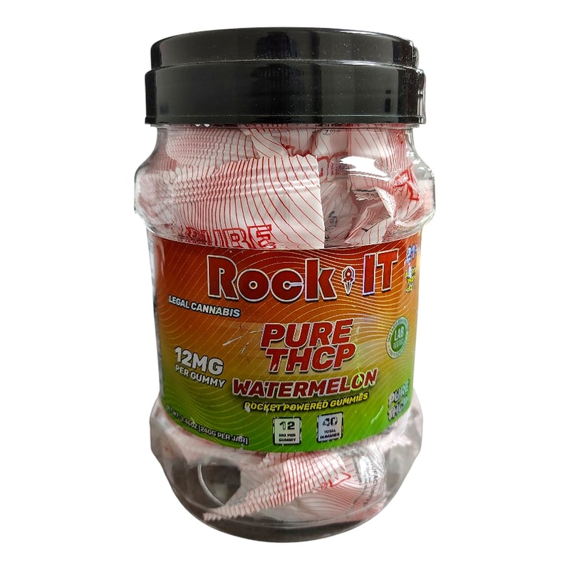 Rock It Pure THCP Gummies 12mg 40ct Jar-Watermelon