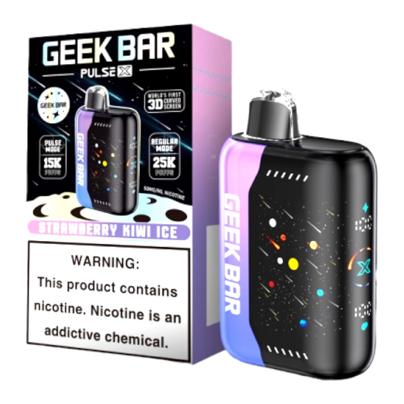 Geek Bar Pulse X 25000 5ct Box - Strawberry Kiwi Ice