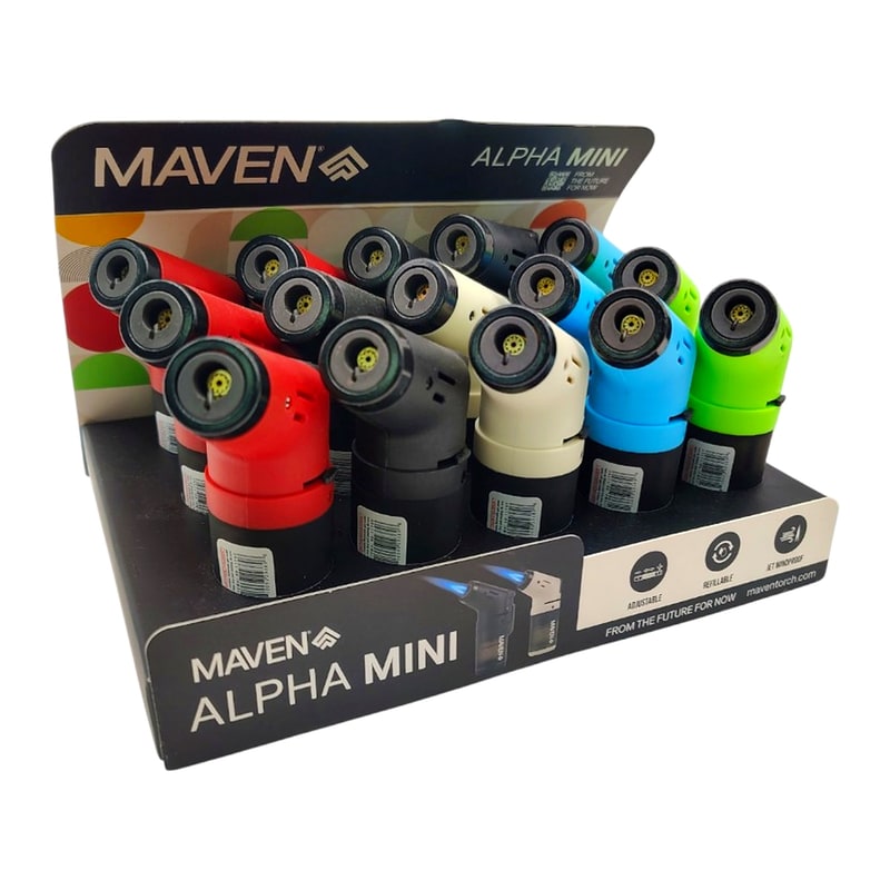 Maven Alpha-Mini Torch Lighters 98-1175T 15ct Box