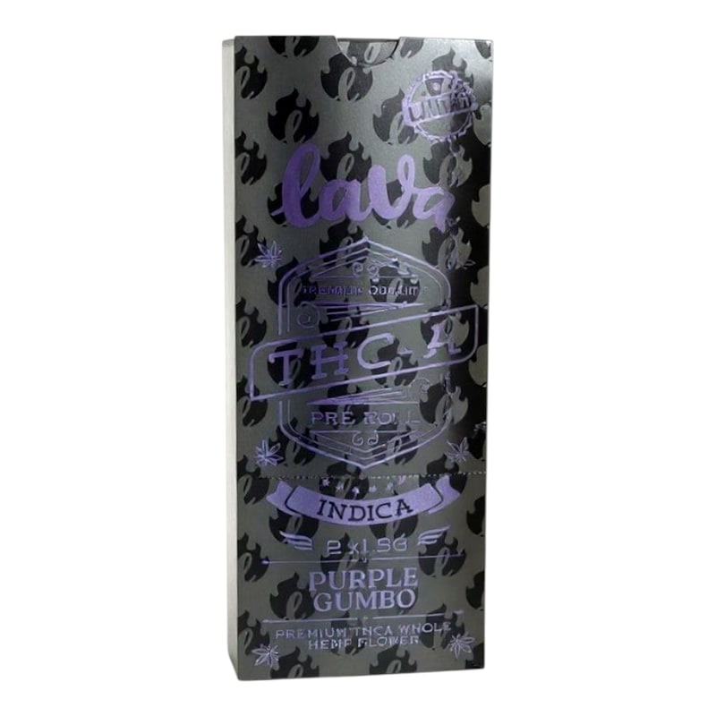 Lava Pre-Roll 4.5g 3ct 10pk Box-Indica-Purple Gumbo