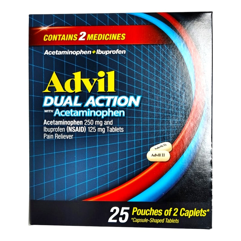 Advil Dual Action with Acetaminophen 2pk 25ct Tablet