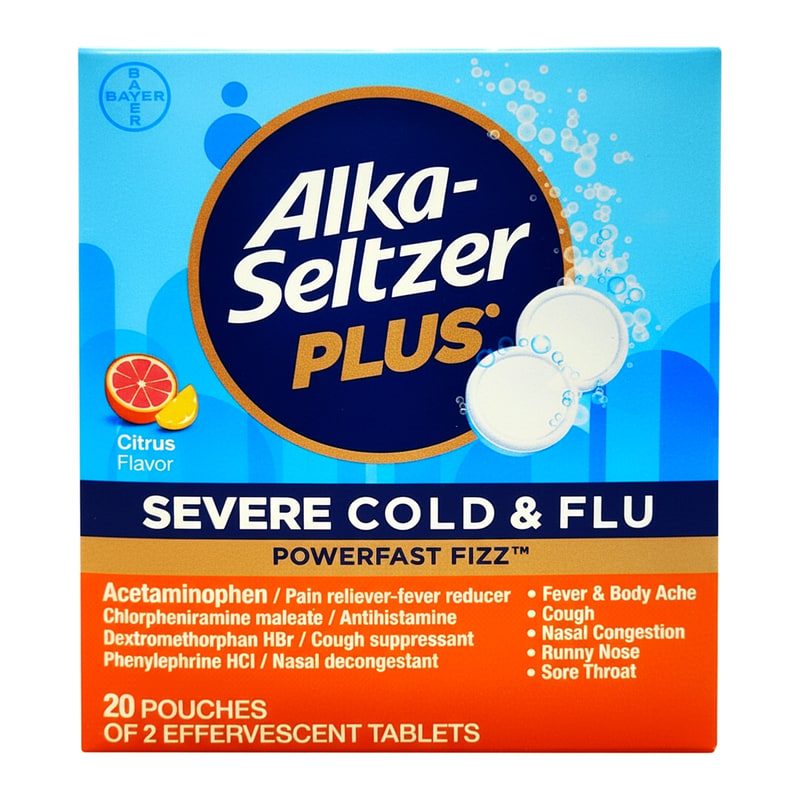 Alka Seltzer Plus Severe Cold&Flu 20ct 2pk