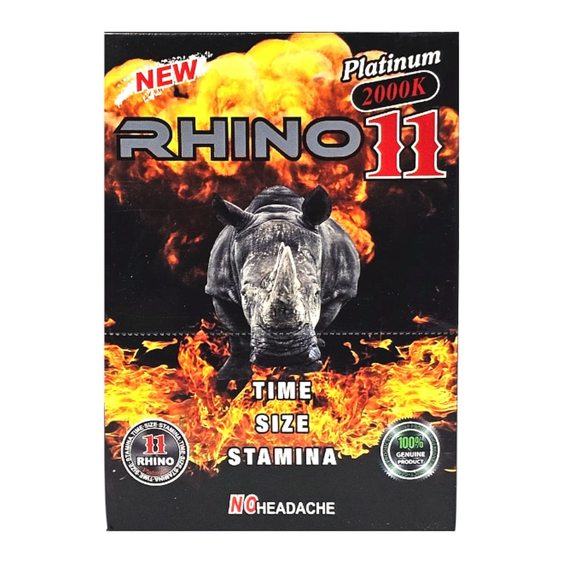 Rhino 11 Platinum 2000k 2pk 24ct