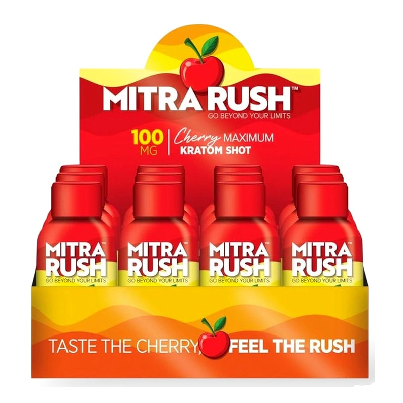 Mitra Rush Cherry Kratom Shot 12ct Box