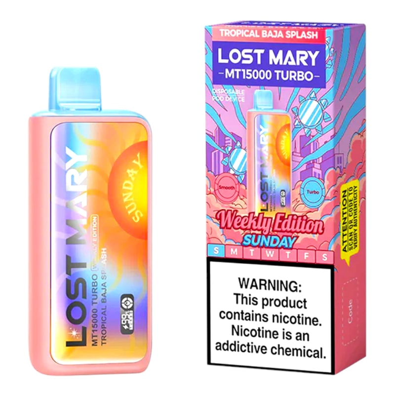 Lost Mary MT15000 Turbo 5ct Box-Tropical Baja Splash