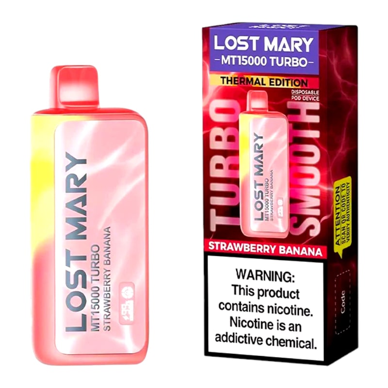 Lost Mary MT15000 Turbo 5ct Box-Strawberry Banana
