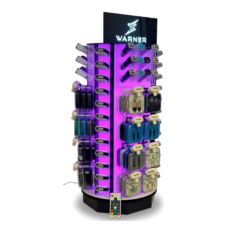 Loaded 010 LED 3 Sided Revolving Counter Display 156ct
