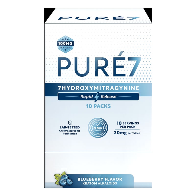 Pure 7 Kratom 7-Hydroxymitragynine 20mg 50ct Box