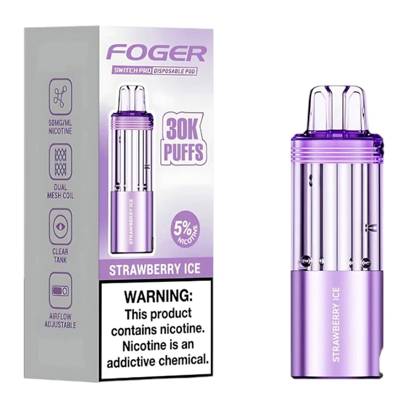 Foger Switch Pro POD 30K 5ct Box - Strawberry Ice