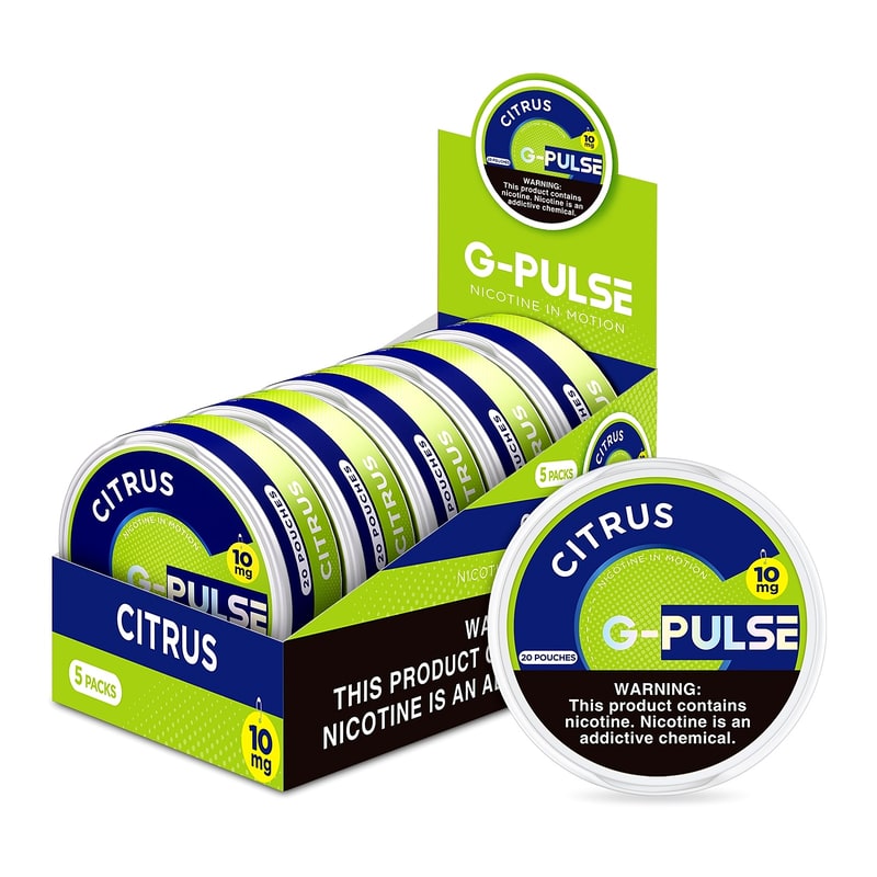 G-Pulse Nicotine Pouches 10mg 5ct-Citrus