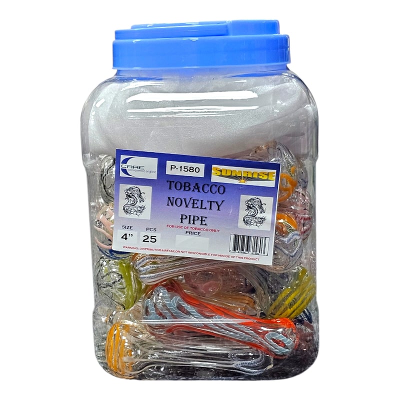 Glass Pipe 4" 25ct Jar