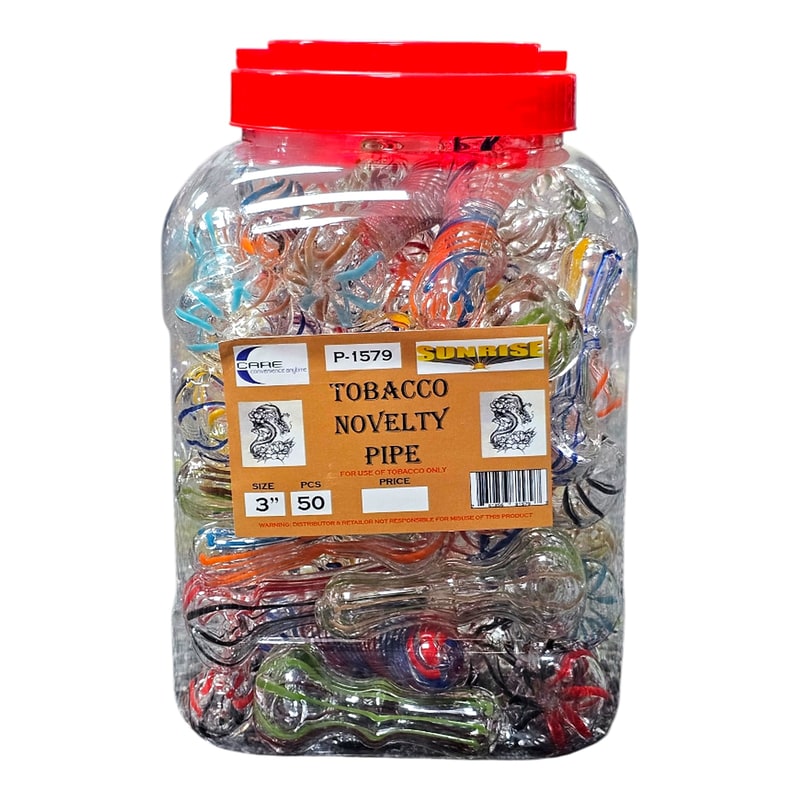 Glass Pipe 3" 50ct Jar