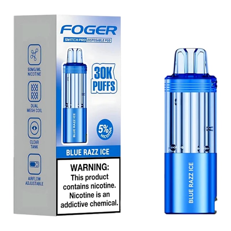 Foger Switch Pro POD 30K 5ct Box - Blue Razz Ice