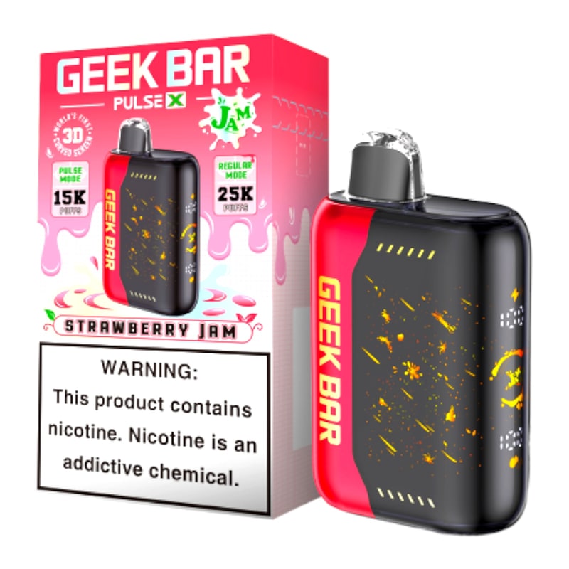 Geek Bar Pulse X 25000 5ct Box - Strawberry Jam