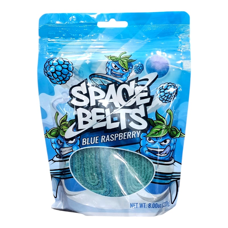 Space Sour Candy 8oz -Blue Raspberry