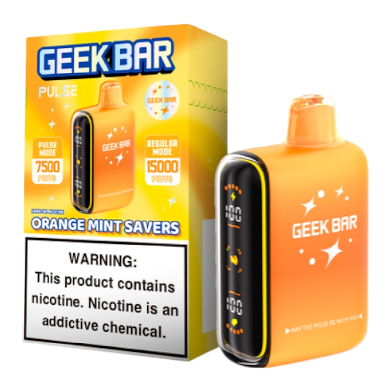 Geek Bar Pulse 15000 5ct Box-Orange Mint Savers
