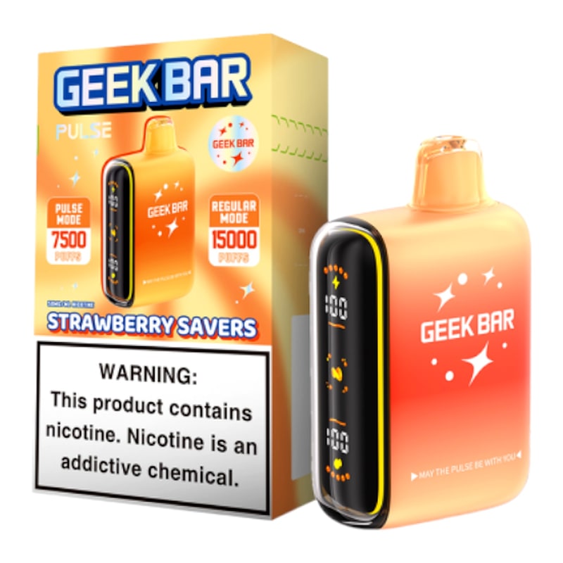 Geek Bar Pulse 15000 5ct Box-Strawberry Savers