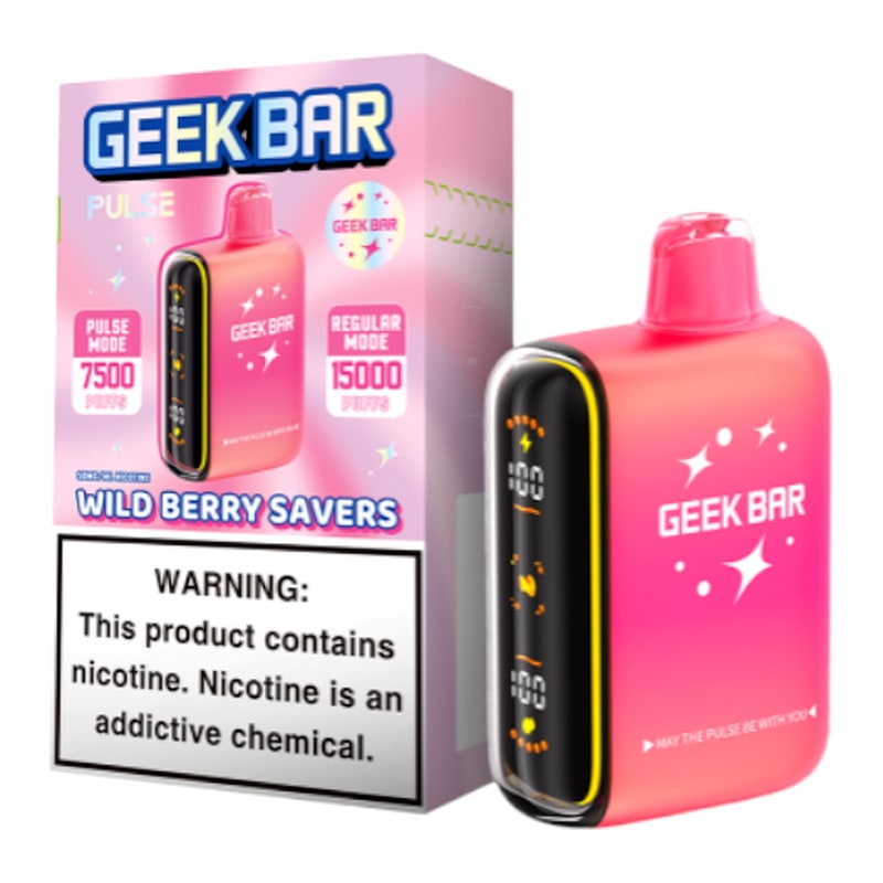 Geek Bar Pulse 15000 5ct Box - Wild Berry Savers