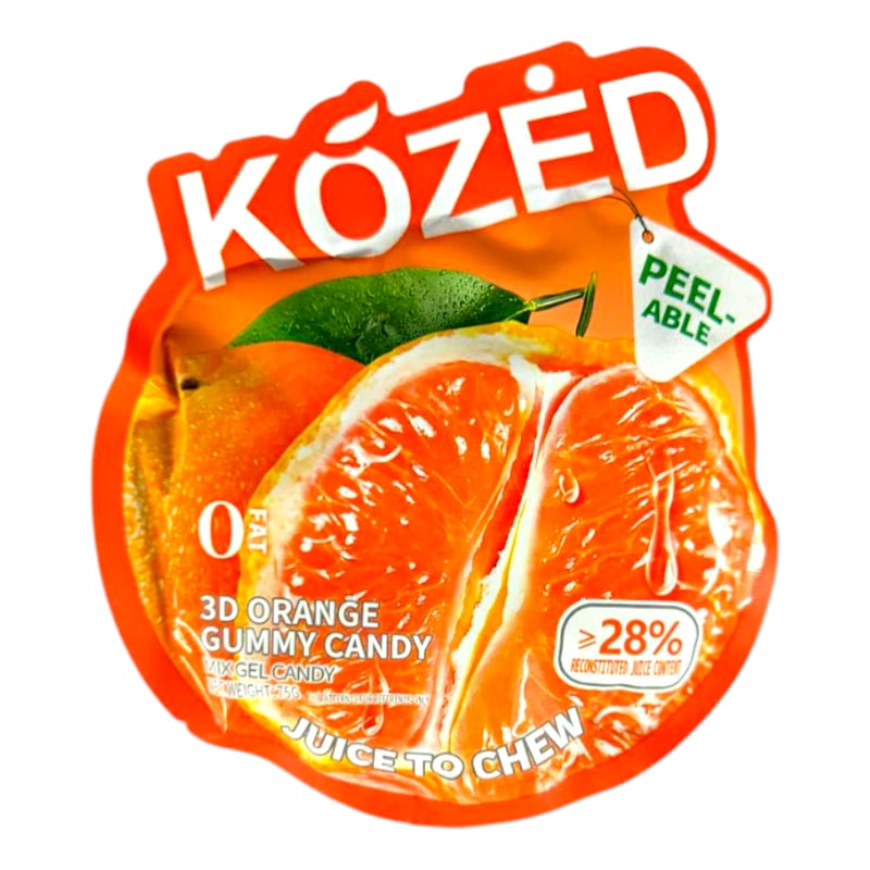 Kozed Peelable 3D Mix Gel Gummy Candy 75G-Orange