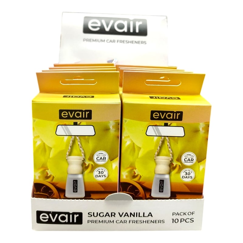 Evair Premium Car Freshners New 10ct - Sugar Vanilla