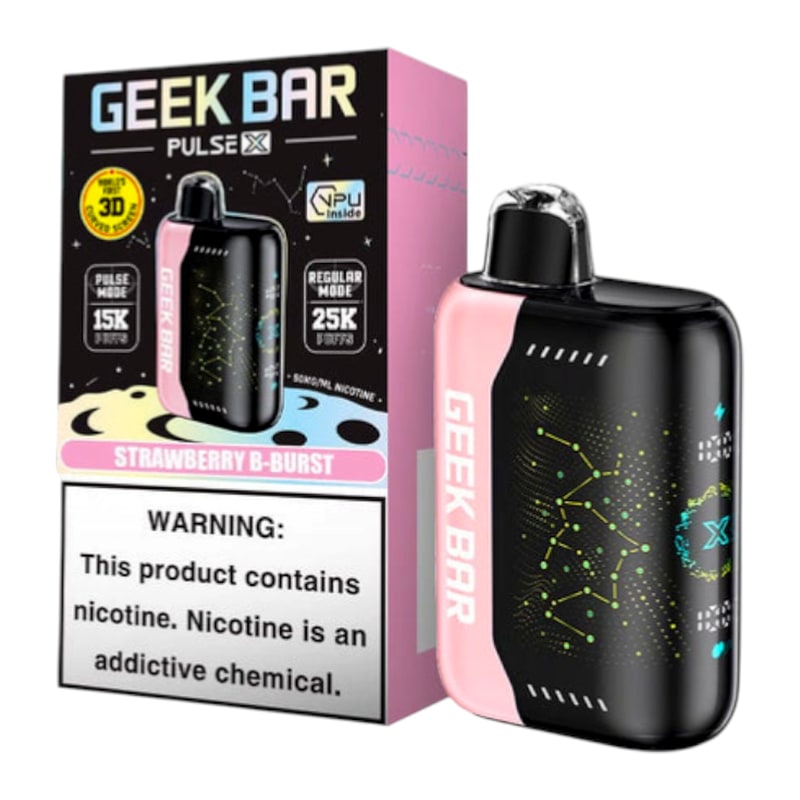 Geek Bar Pulse X 25000 5ct Box-Strawberry BBurst