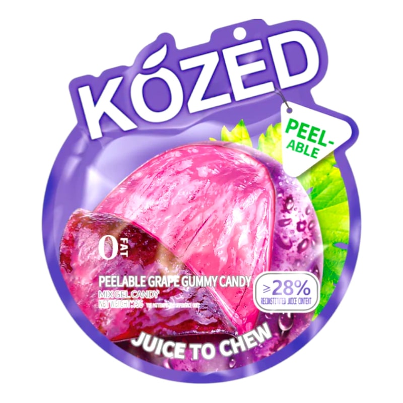 Kozed Peelable 3D Mix Gel Gummy Candy 75G-Grape