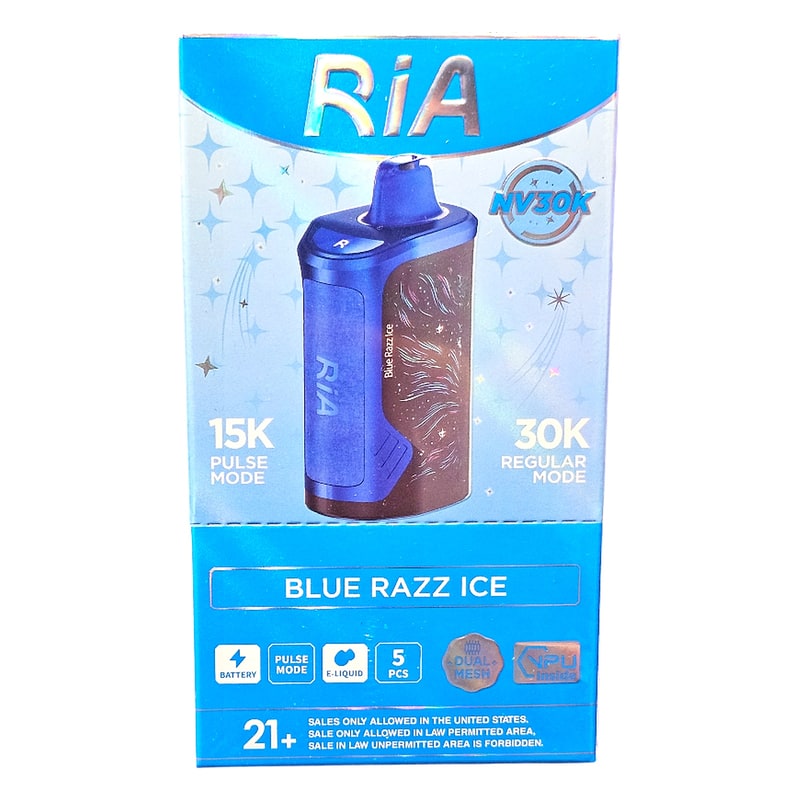 RIA NV30K 5ct Box -Blue Razz Ice