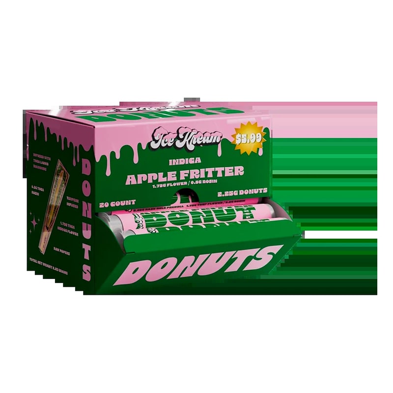 Ice-Cream Donuts THC-A Hash Hole -2.25g-20ct-Indica Apple Fritter