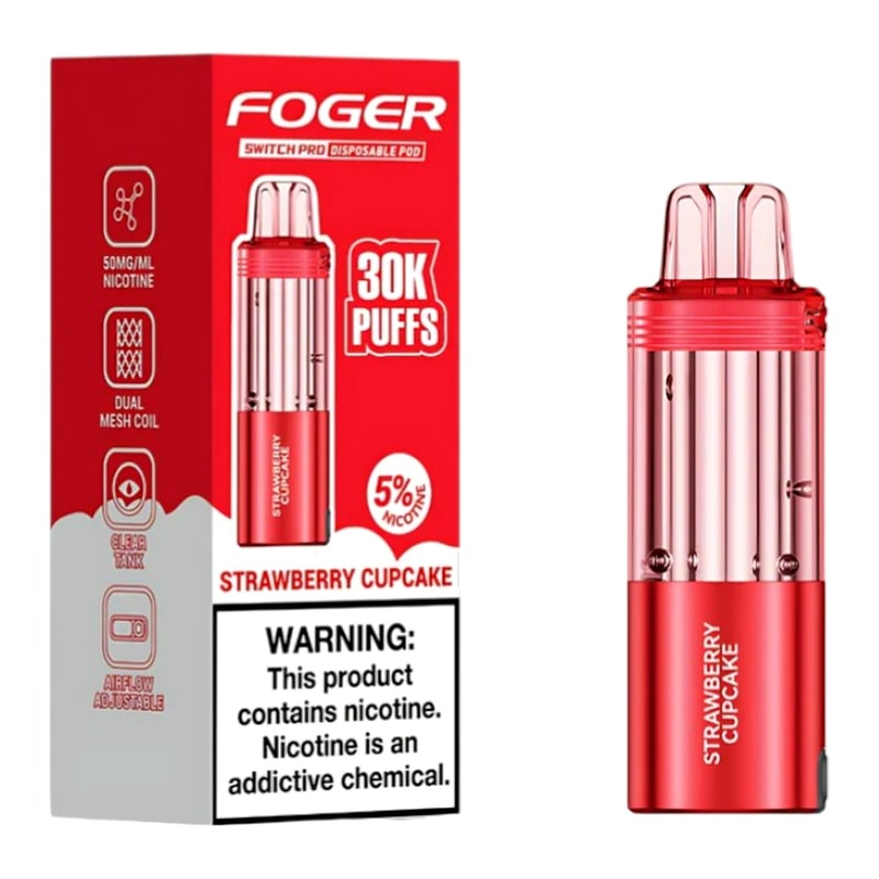 Foger Switch Pro POD 30K 5ct Box - Strawberry Cupcake