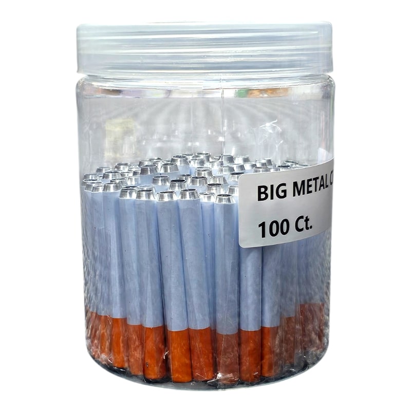 Big Metal Cigarette Pipe 100ct Jar