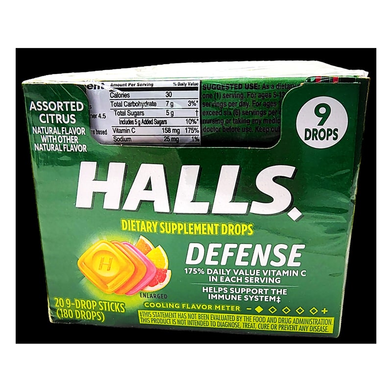Halls 20ct Tray-Assorted Citrus