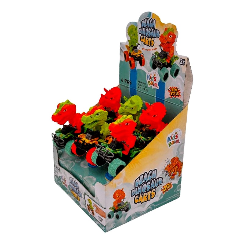 Kids Boom Beach Dinosaur Carts 6ct Box