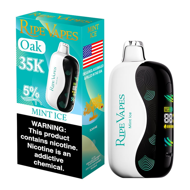 Ripe Vapes Oak 35k 5ct Box - Mint Ice