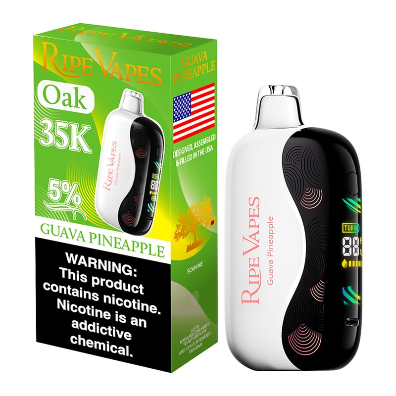 Ripe Vapes Oak 35k 5ct Box - Guava Pineapple
