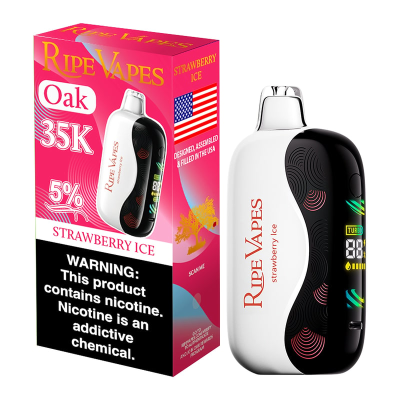 Ripe Vapes Oak 35k 5ct Box - Strawberry Ice