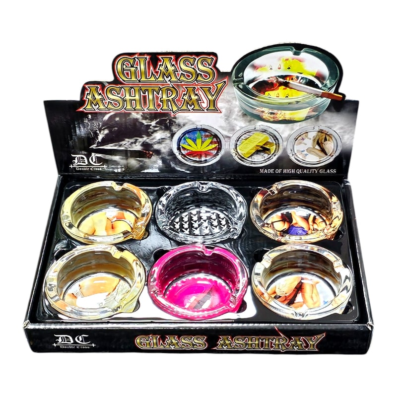 Girl Glass Ashtray #4 6ct