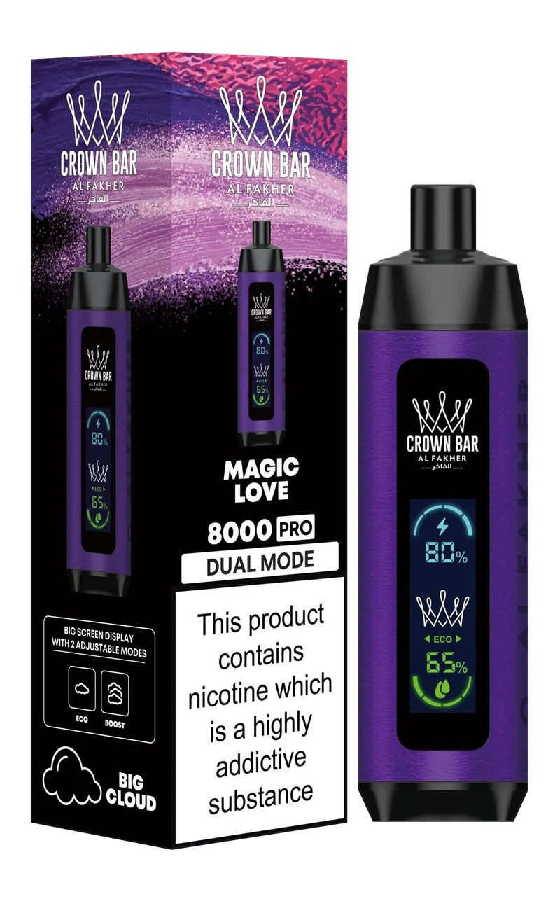 Al Fakher Crown Bar Crystal 8000 5ct Box-Magic Love