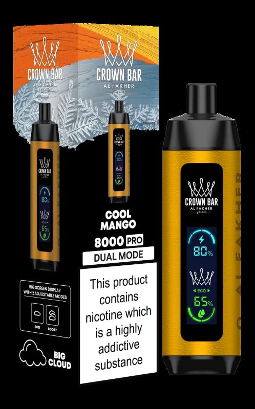 Al Fakher Crown Bar Crystal 8000 5ct Box-Cool Mango