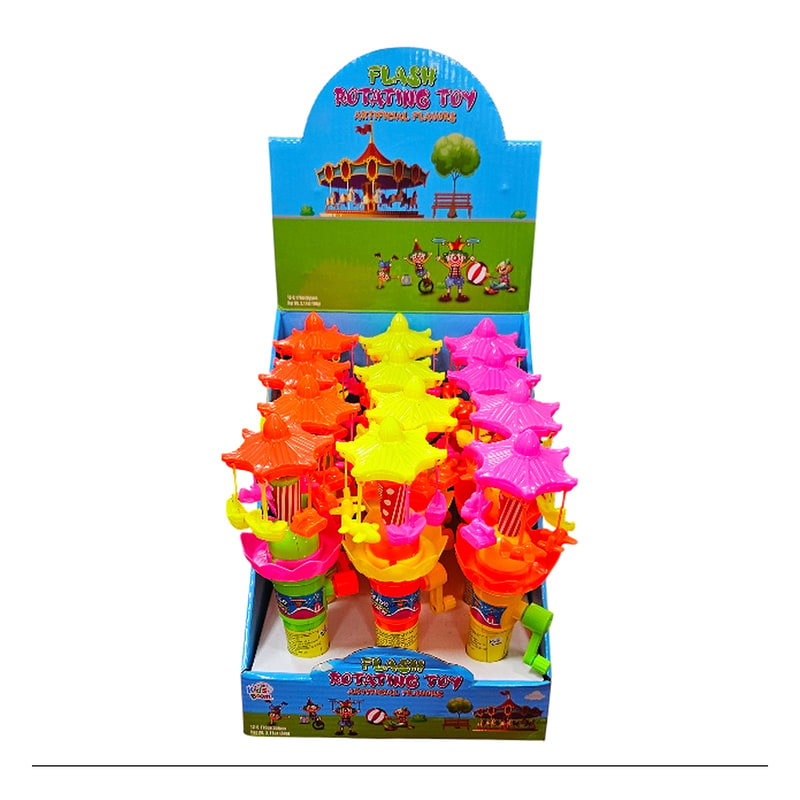 Kids Boom Flash Rotating Toy -12ct